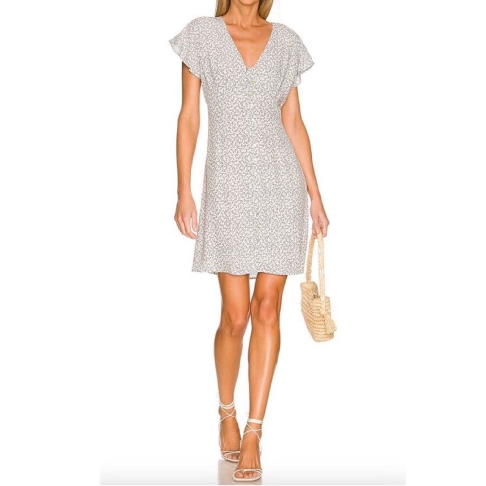 Rails Helena Mini Dress in Blue Garden Floral Ditsy Floral Flutter Sleeve